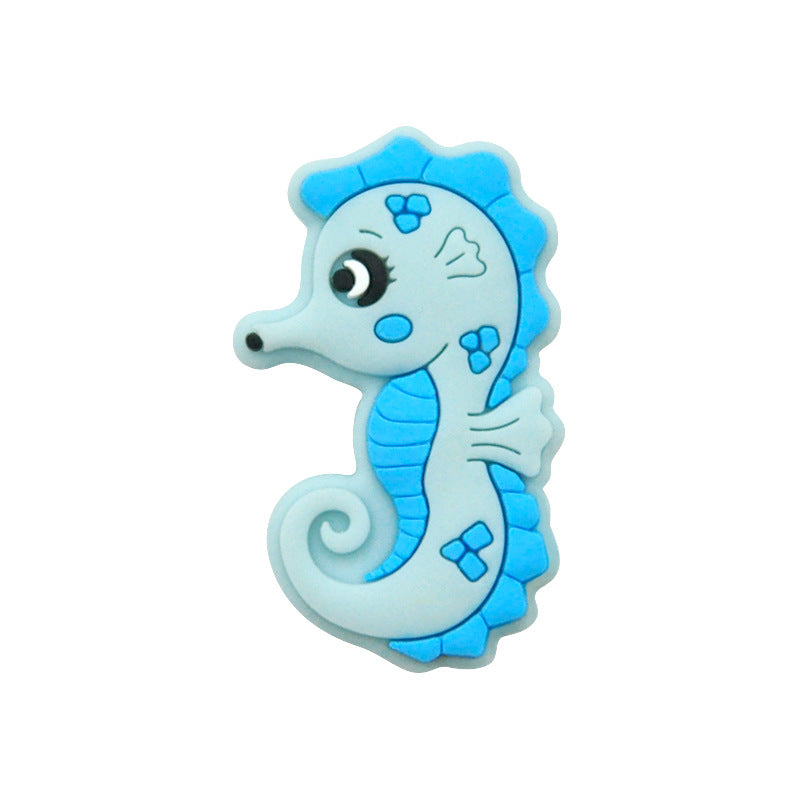 Cuentas de silicona de caballos de mar al por mayor 100pcs